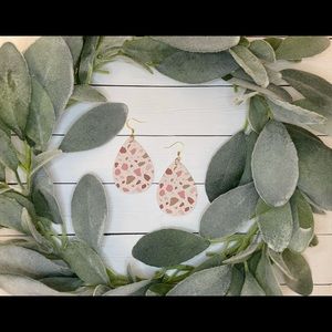 Geo Rock Teardrop Earrings